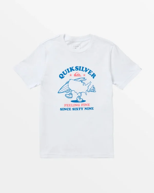 Quiksilver Tees>Boys 8-16 Surfing USA T-Shirt WHITE