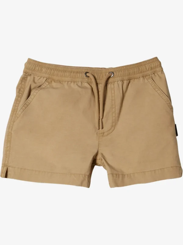 Quiksilver Shorts & Amphibians>Boys 2-7 Taxer Elastic Waist Shorts KHAKI
