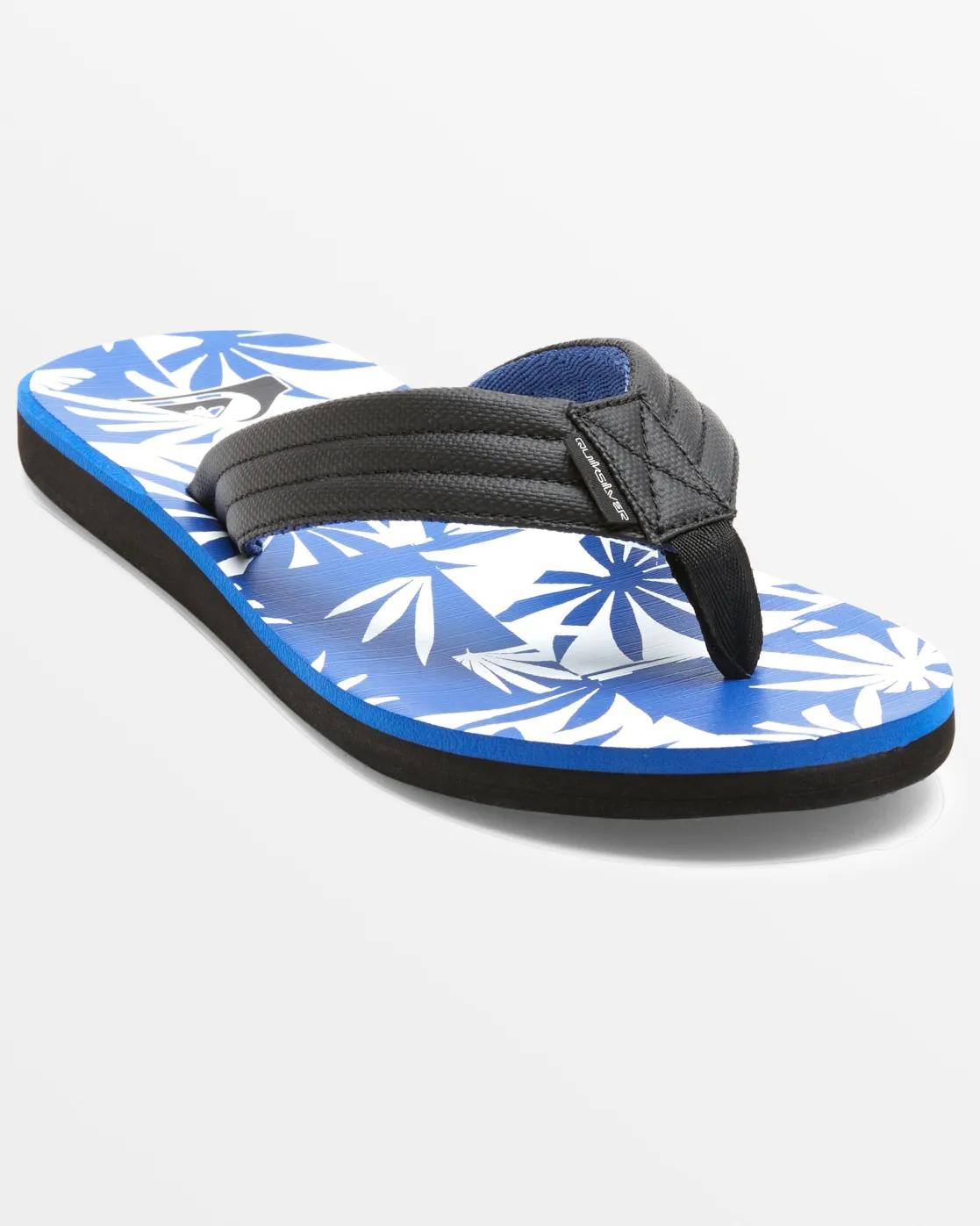 Quiksilver Sandals>Carver Print Sandals BLACK/BLUE/WHITE