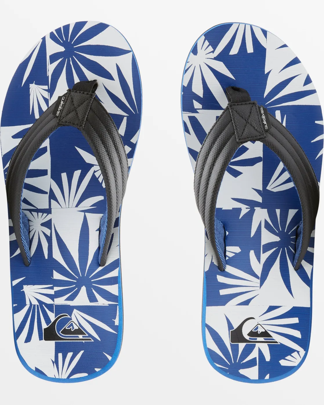 Quiksilver Sandals>Carver Print Sandals BLACK/BLUE/WHITE