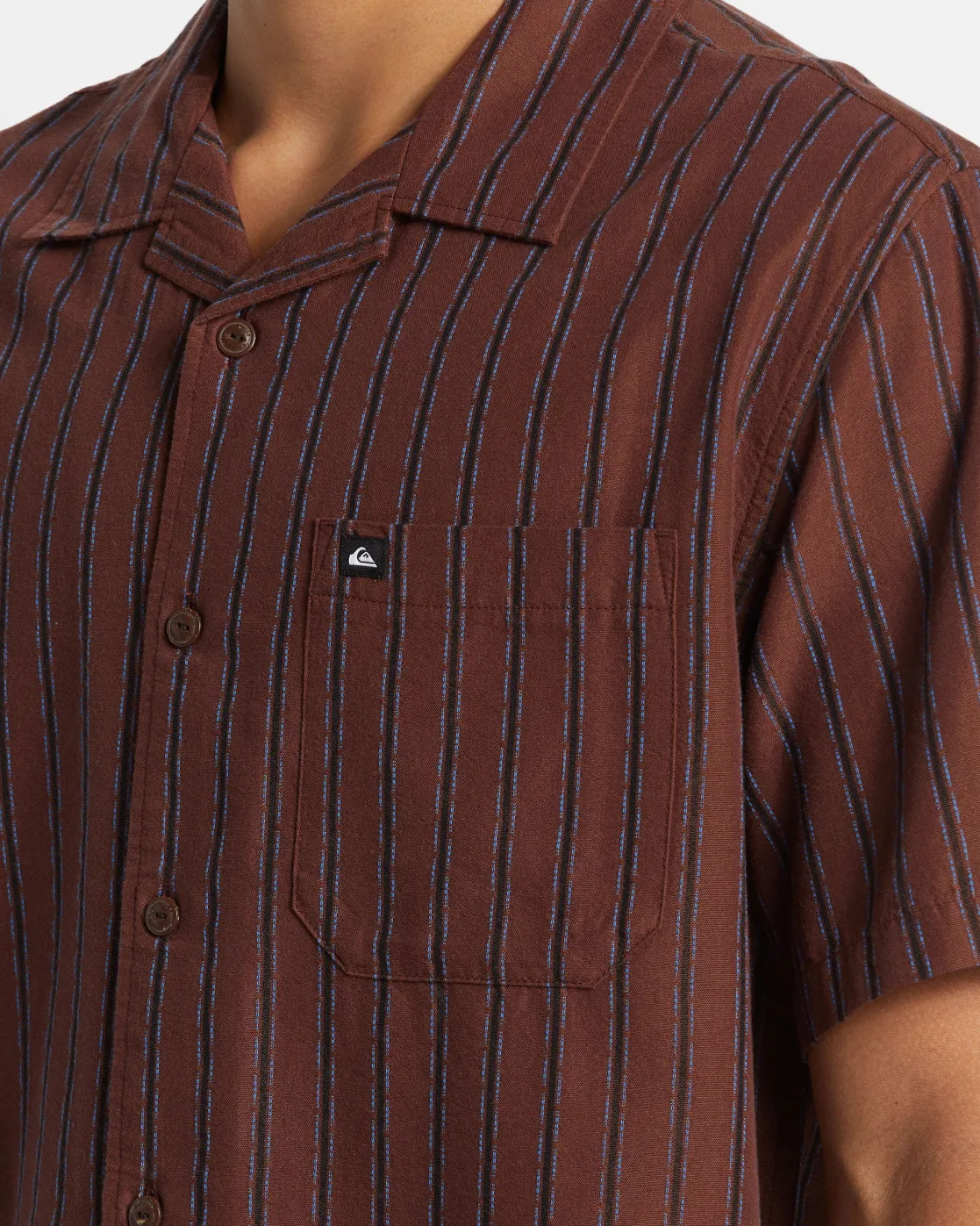 Quiksilver Shirts & Polos>Casa Casual Short Sleeve Shirt BROWNSTONECASASS