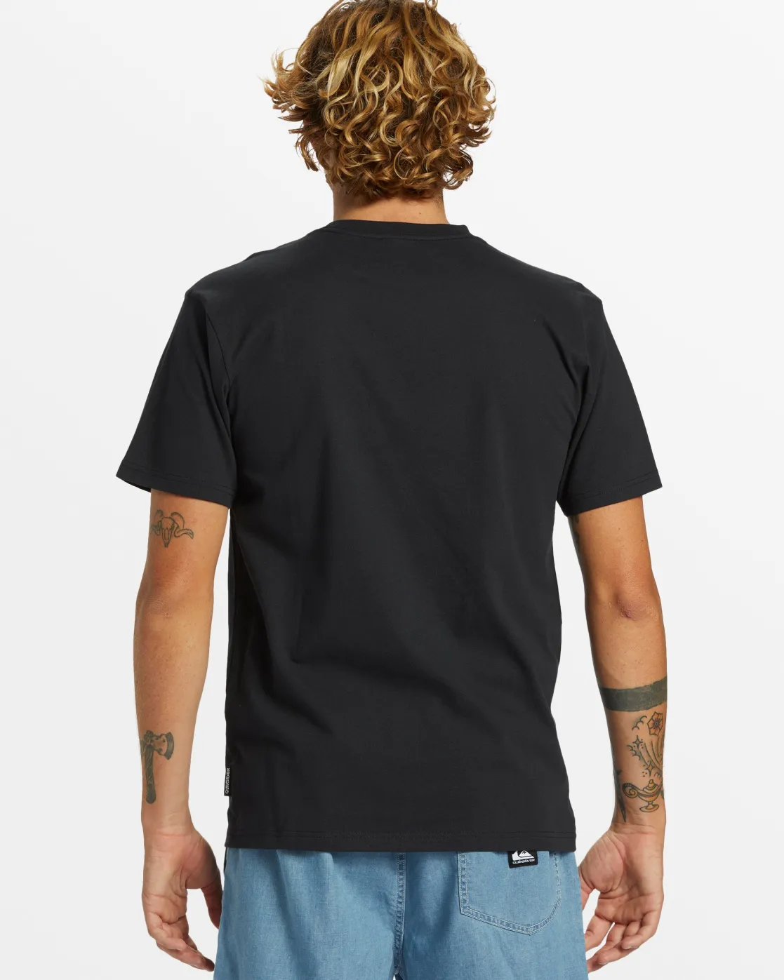 Quiksilver Tees>Clicker Logo DNA T-Shirt - BLACK