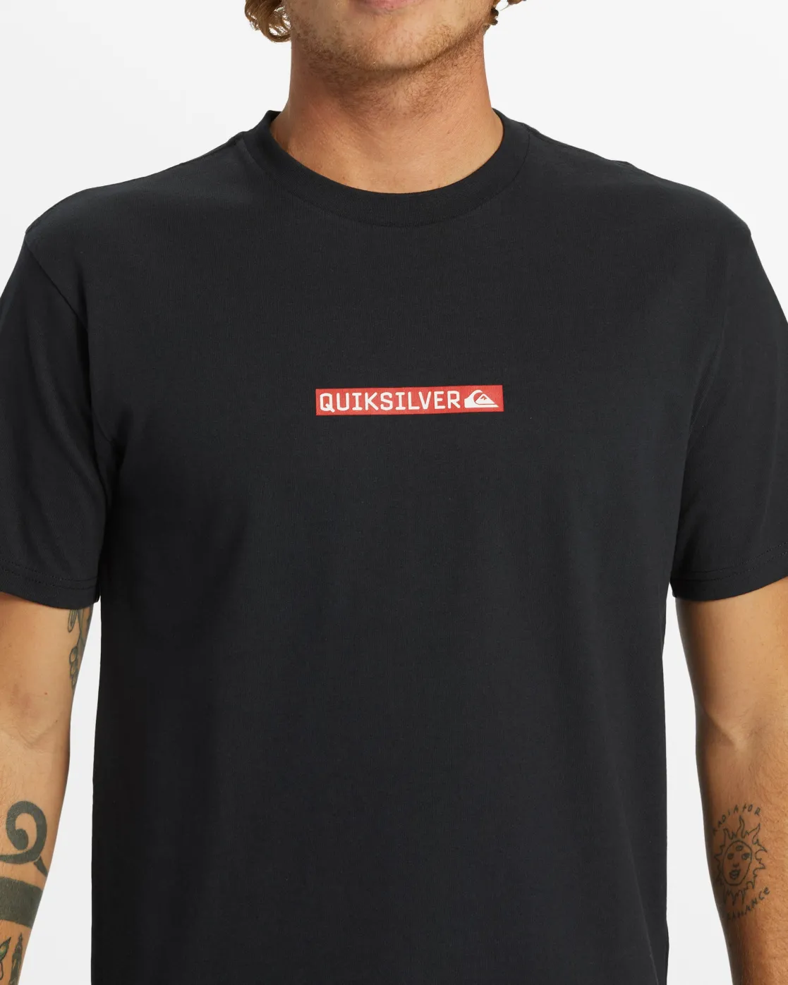 Quiksilver Tees>Clicker Logo DNA T-Shirt - BLACK