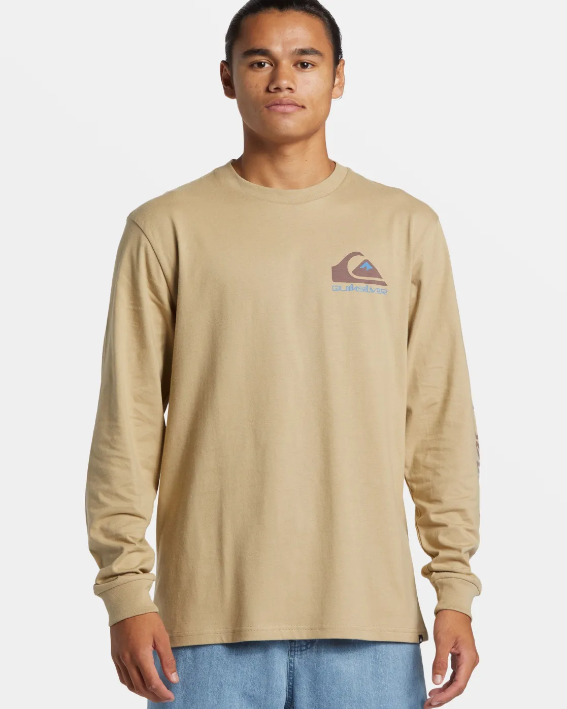 Quiksilver Tees>Comp Logo Long Sleeve T-Shirt TWILL