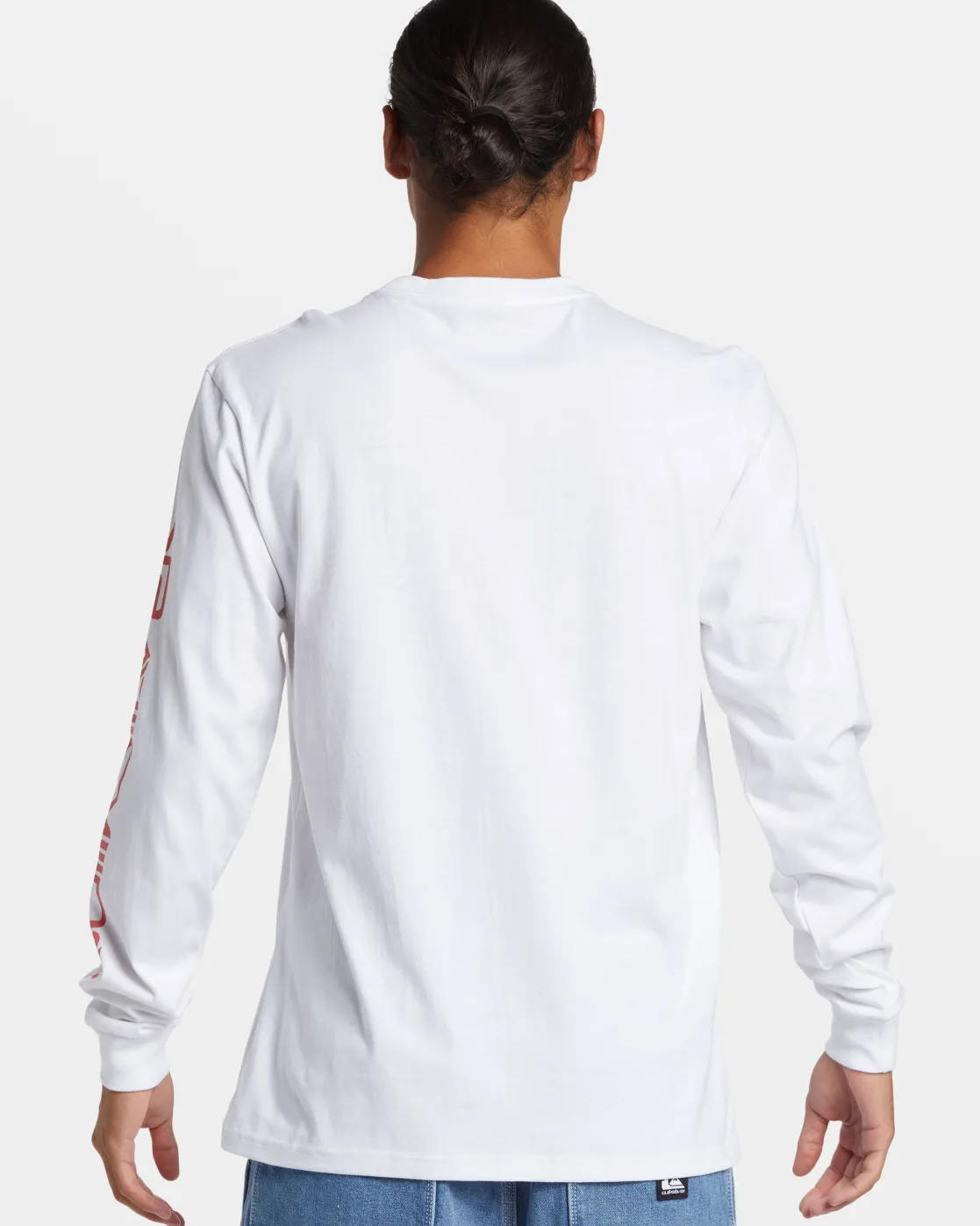 Quiksilver Tees>Comp Logo Long Sleeve T-Shirt WHITE