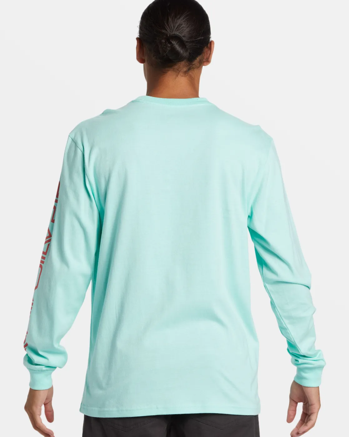 Quiksilver Tees>Comp Logo Long Sleeve T-Shirt BEACHGLASS