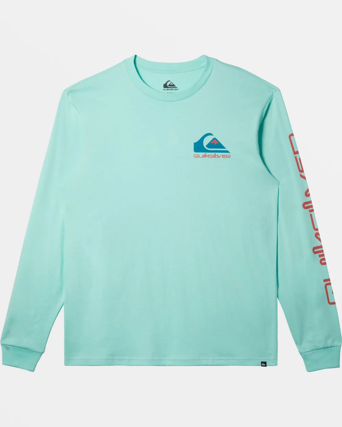 Quiksilver Tees>Comp Logo Long Sleeve T-Shirt BEACHGLASS