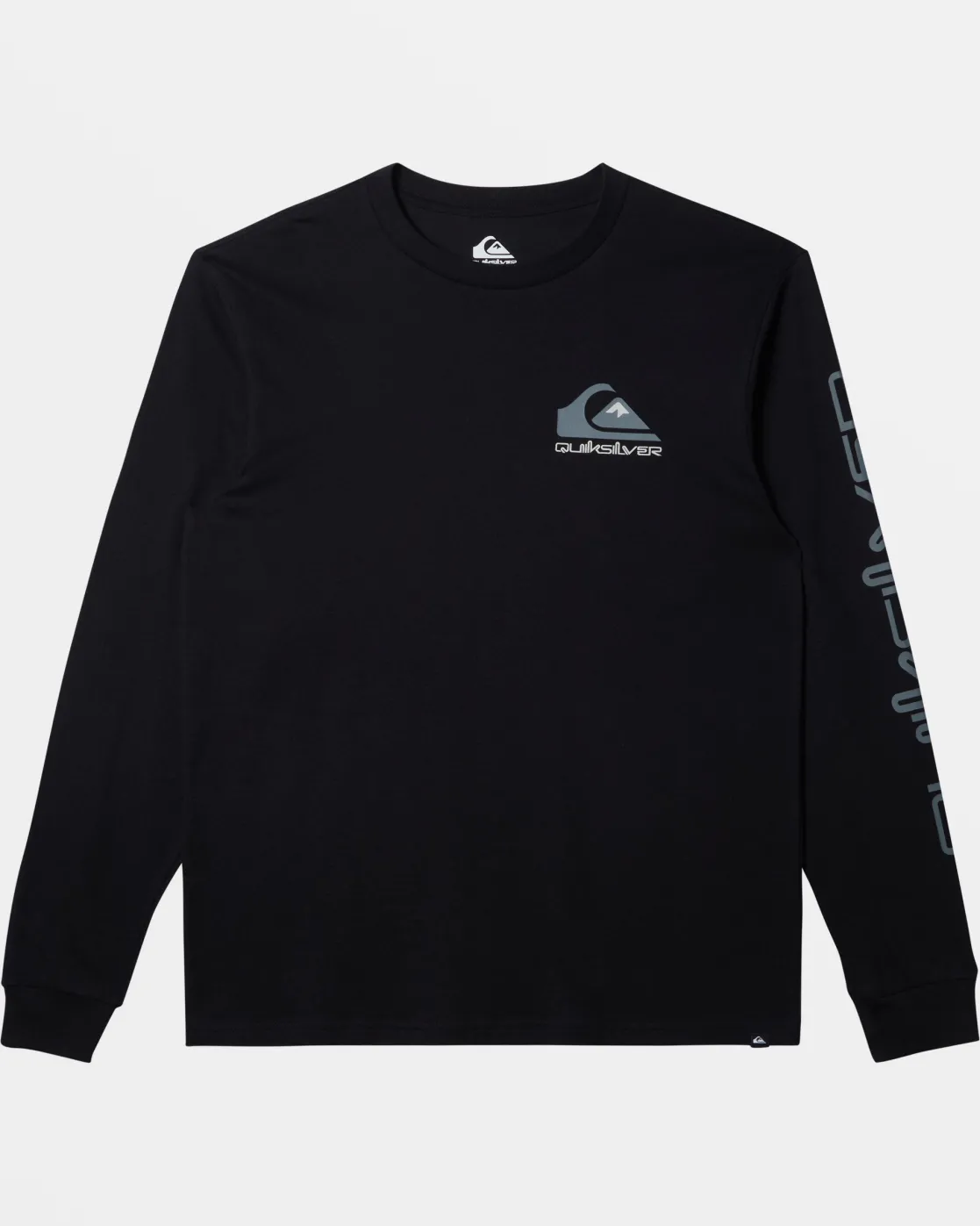 Quiksilver Tees>Comp Logo Long Sleeve T-Shirt BLACK