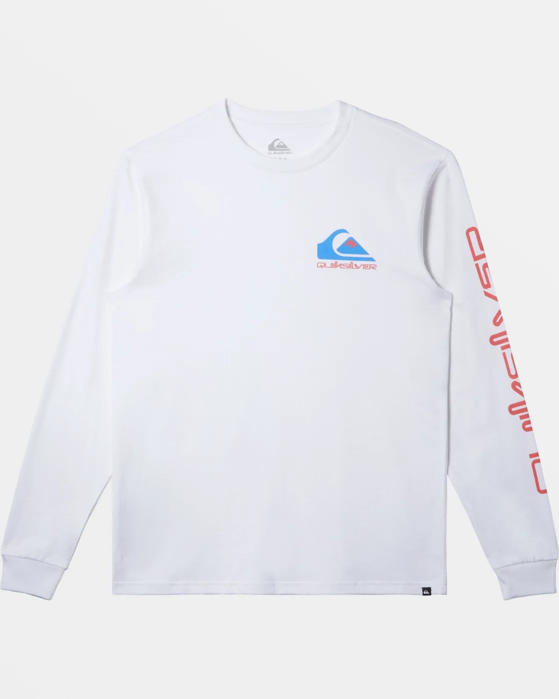 Quiksilver Tees>Comp Logo Long Sleeve T-Shirt WHITE