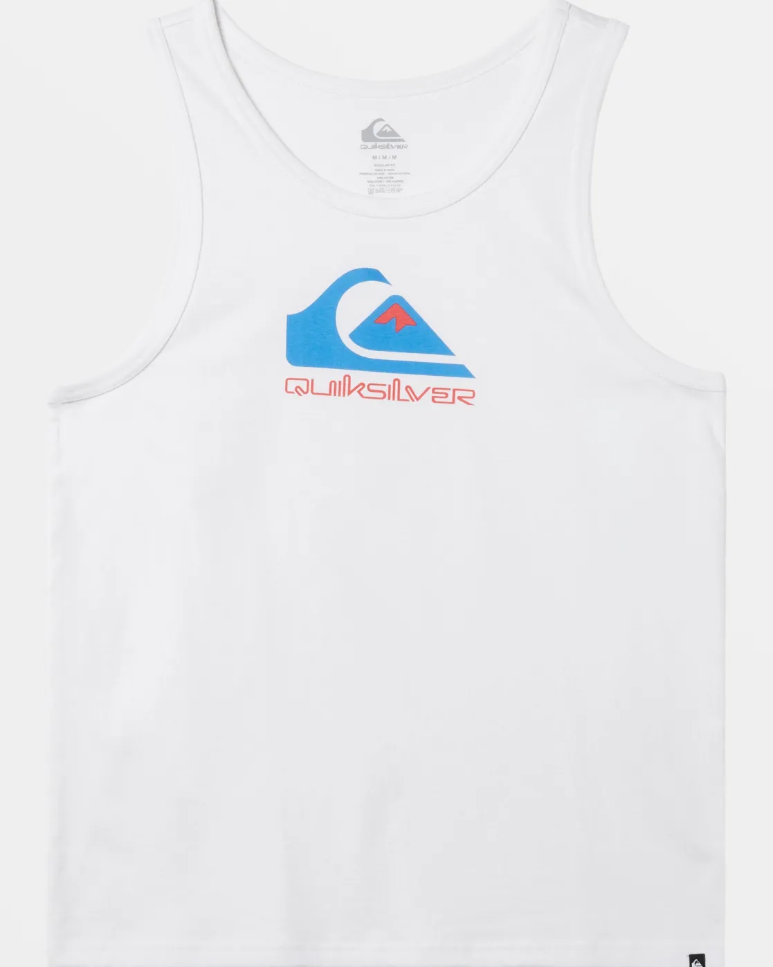 Quiksilver Tees>Comp Logo Tank WHITE