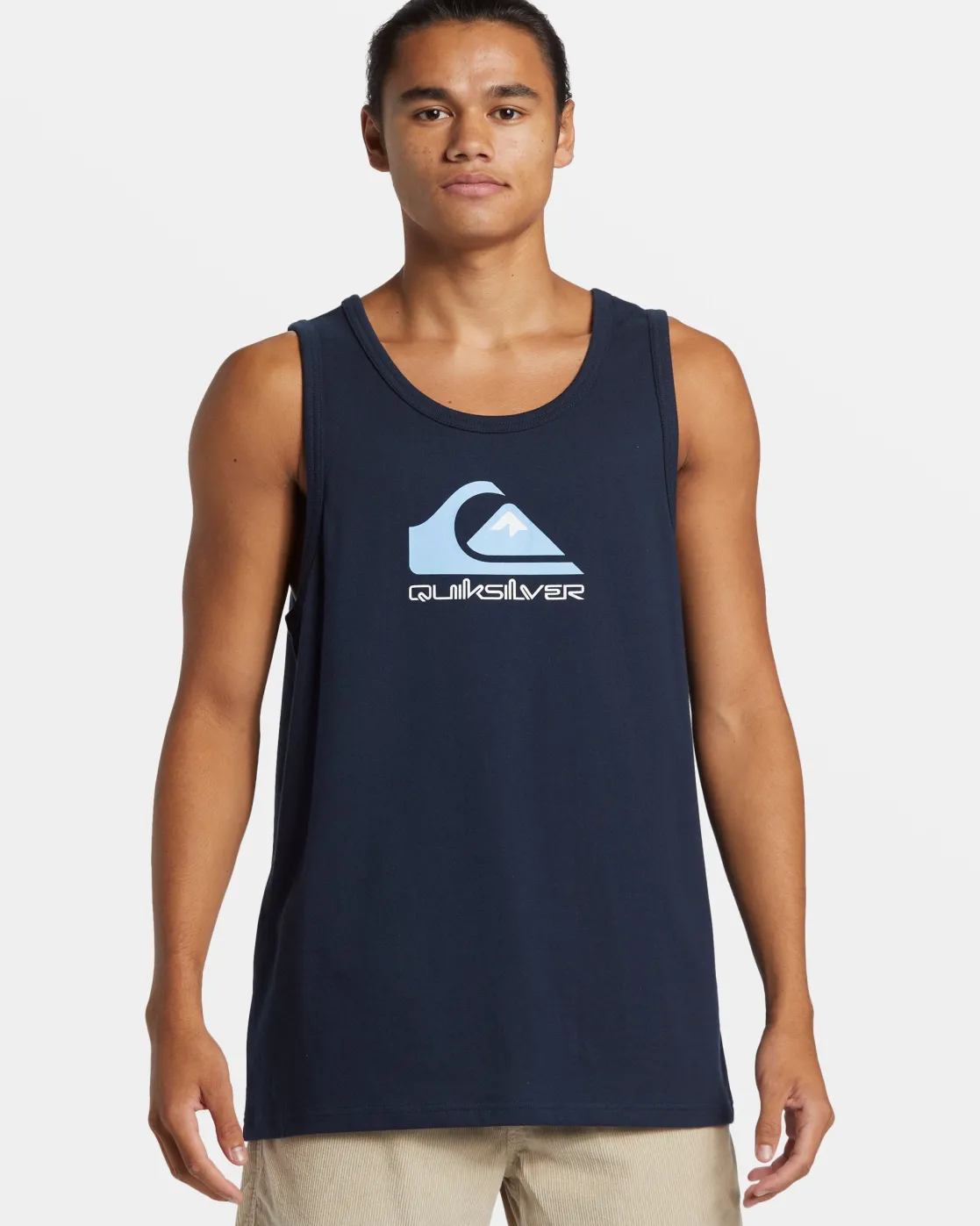 Quiksilver Tees>Comp Logo Tank DARKNAVY