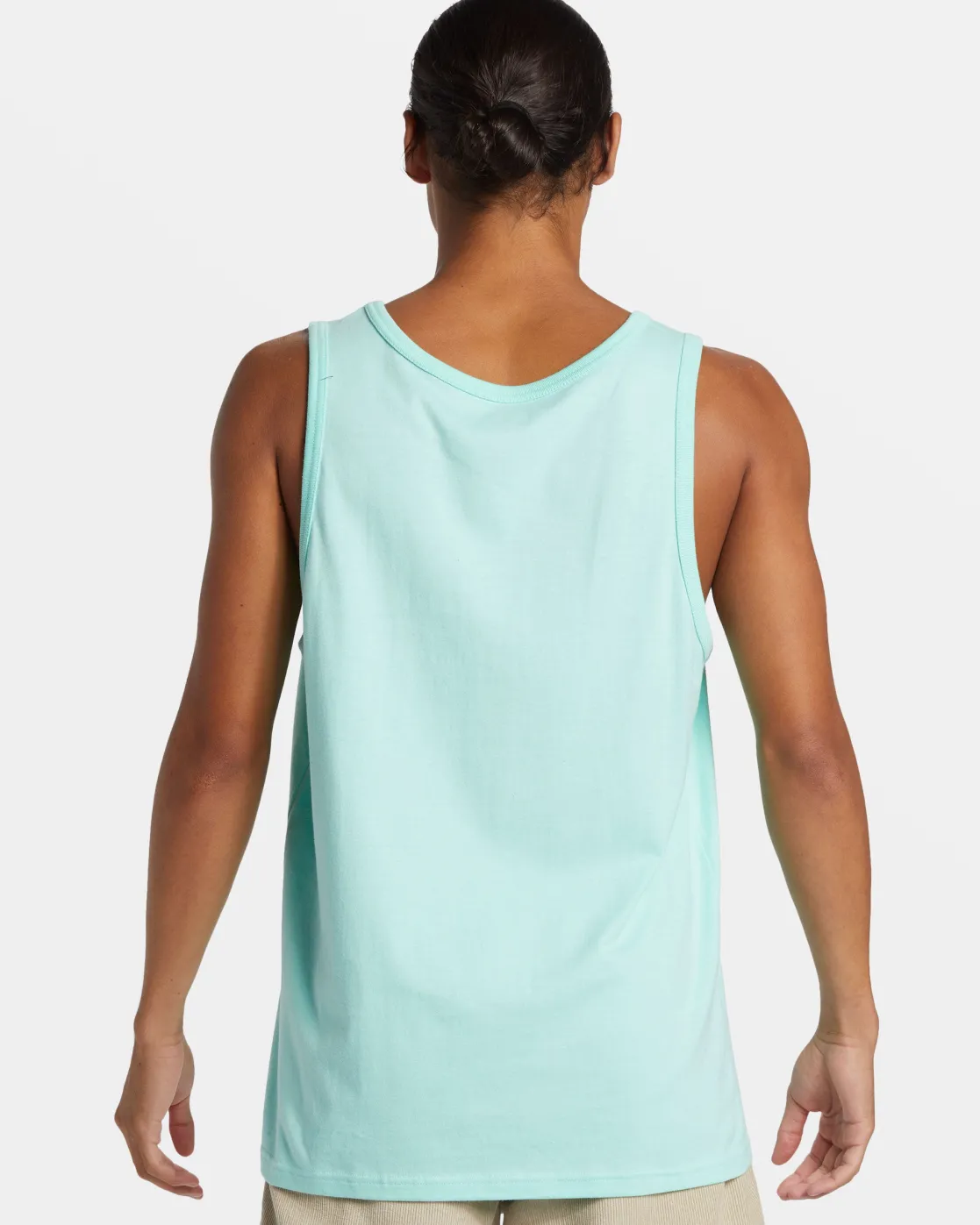 Quiksilver Tees>Comp Logo Tank BEACHGLASS