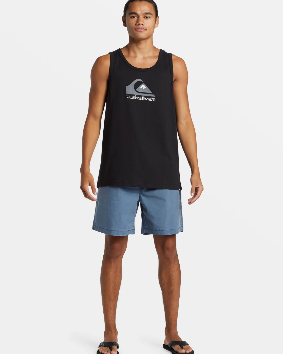 Quiksilver Tees>Comp Logo Tank BLACK