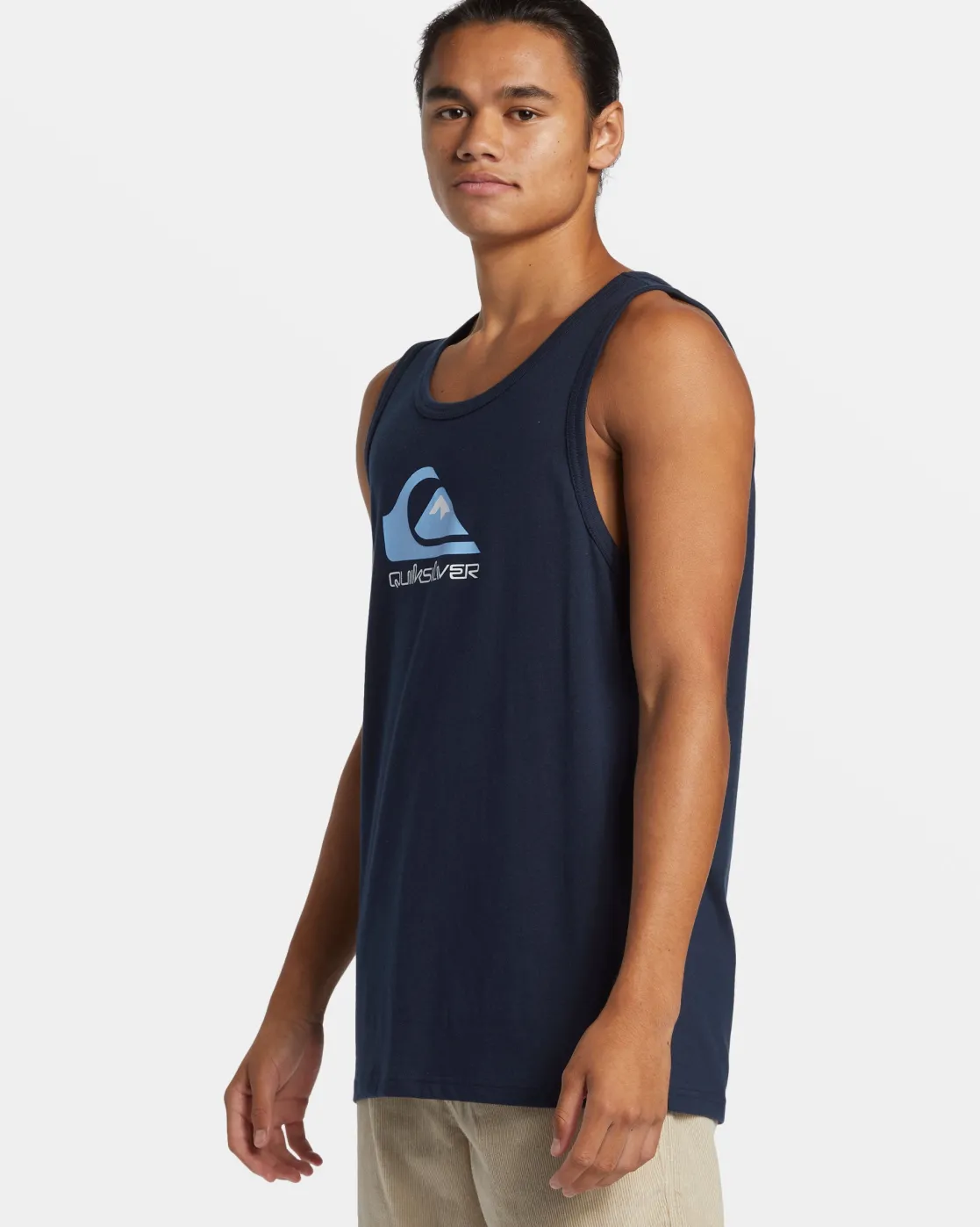 Quiksilver Tees>Comp Logo Tank DARKNAVY