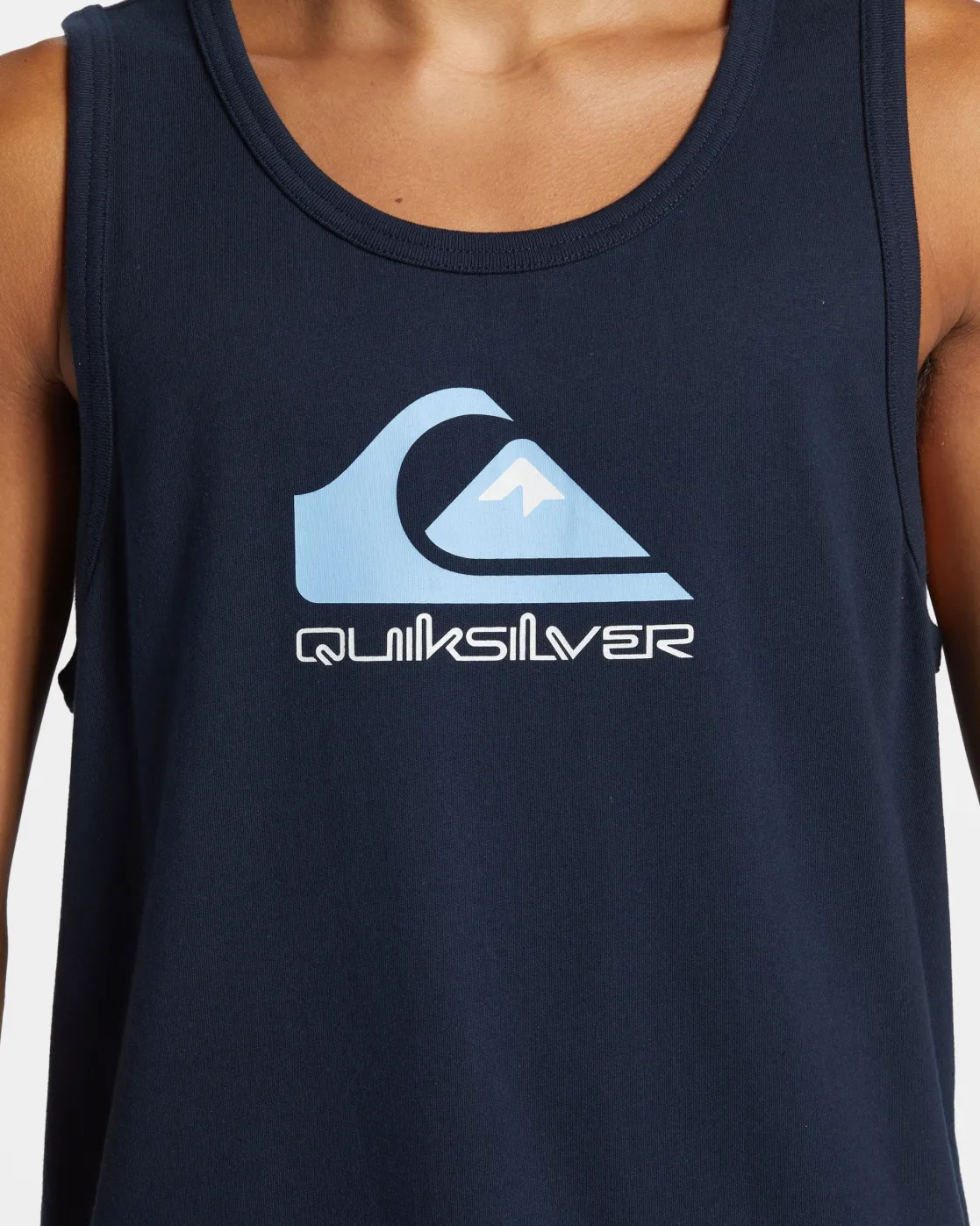 Quiksilver Tees>Comp Logo Tank DARKNAVY