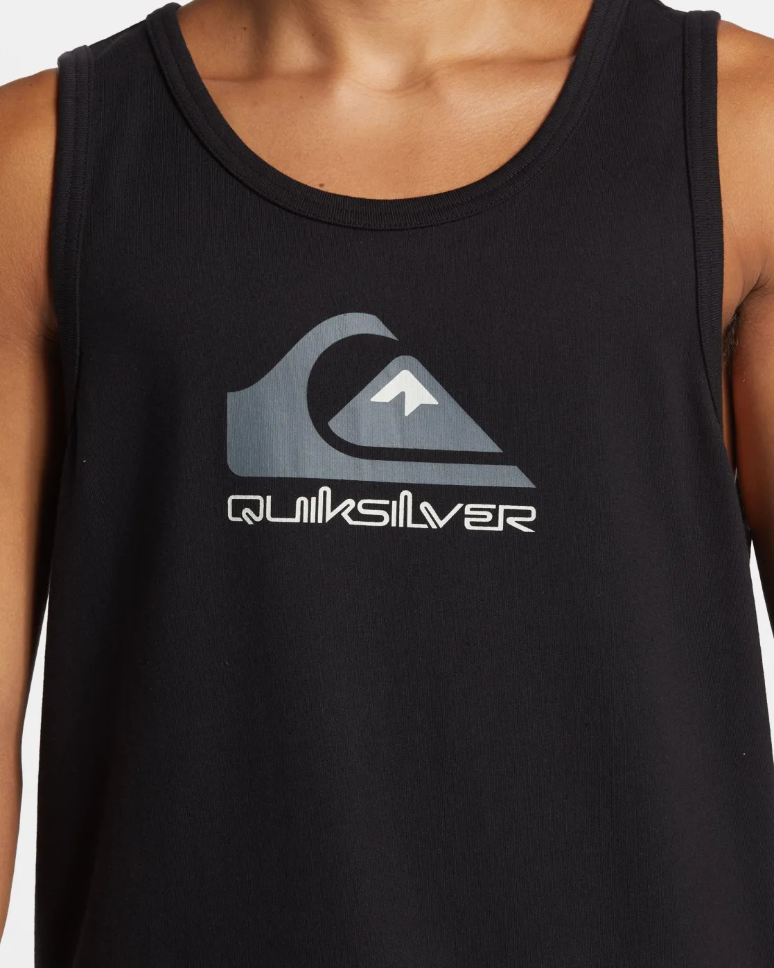Quiksilver Tees>Comp Logo Tank BLACK
