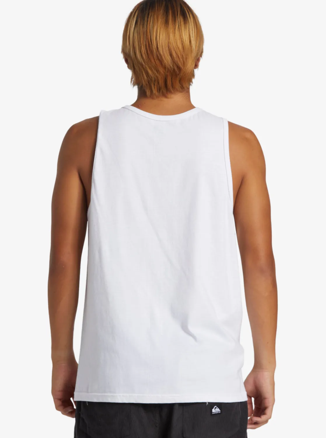 Quiksilver Tees>Comp Logo Tank WHITE