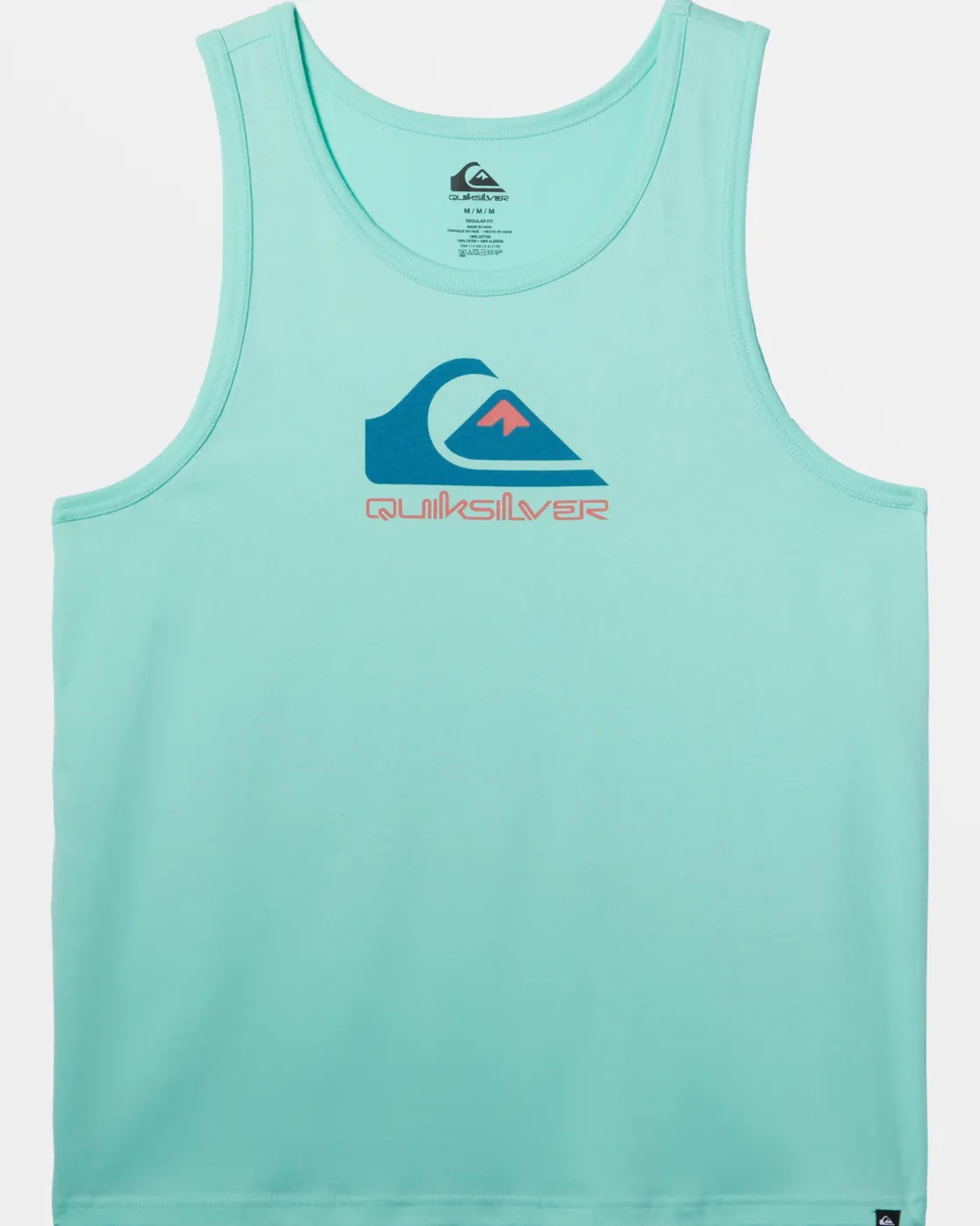 Quiksilver Tees>Comp Logo Tank BEACHGLASS