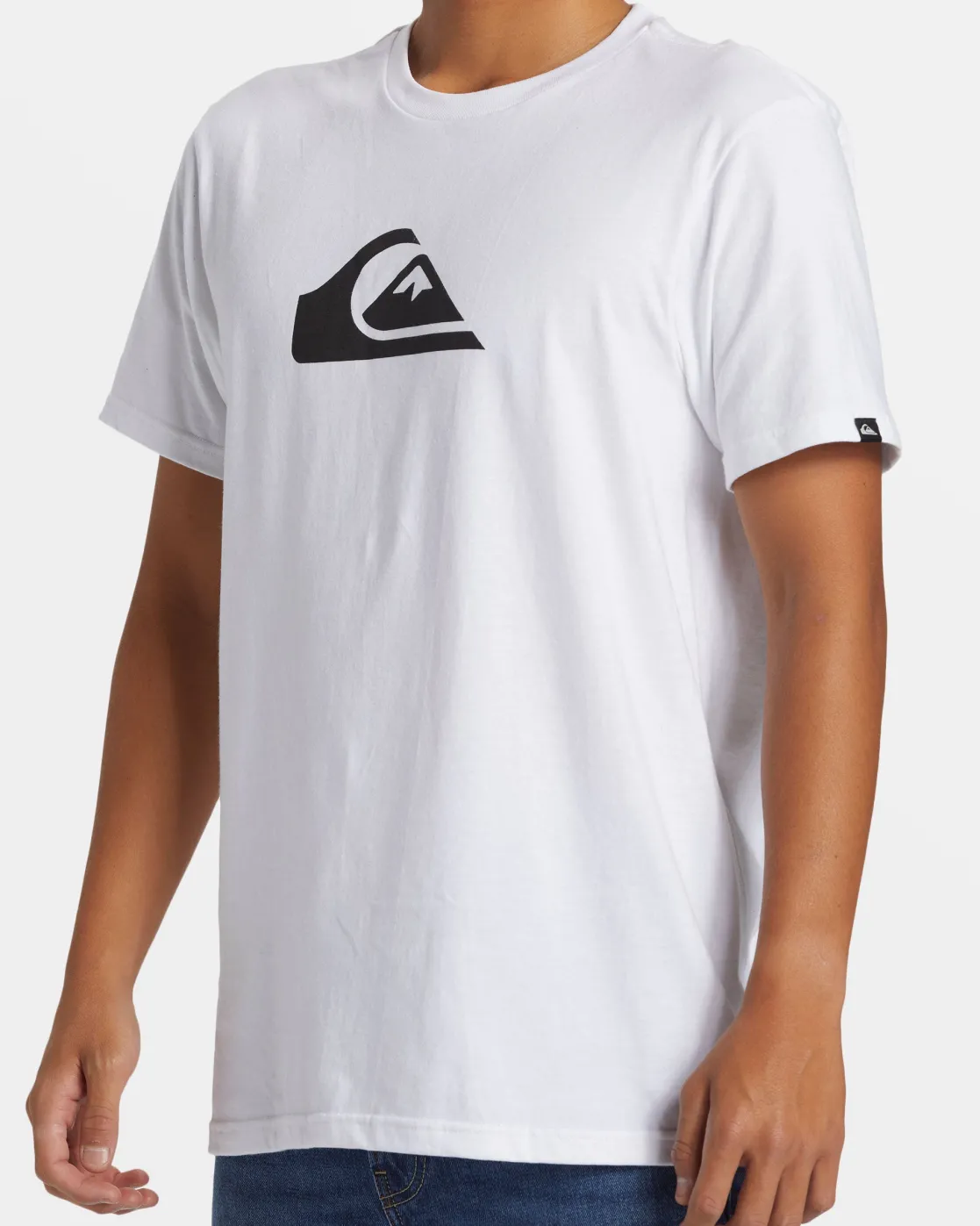 Quiksilver Tees>Comp Logo T-Shirt WHITE