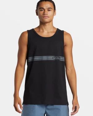 Quiksilver Tees>Comp Stripe Tank BLACK