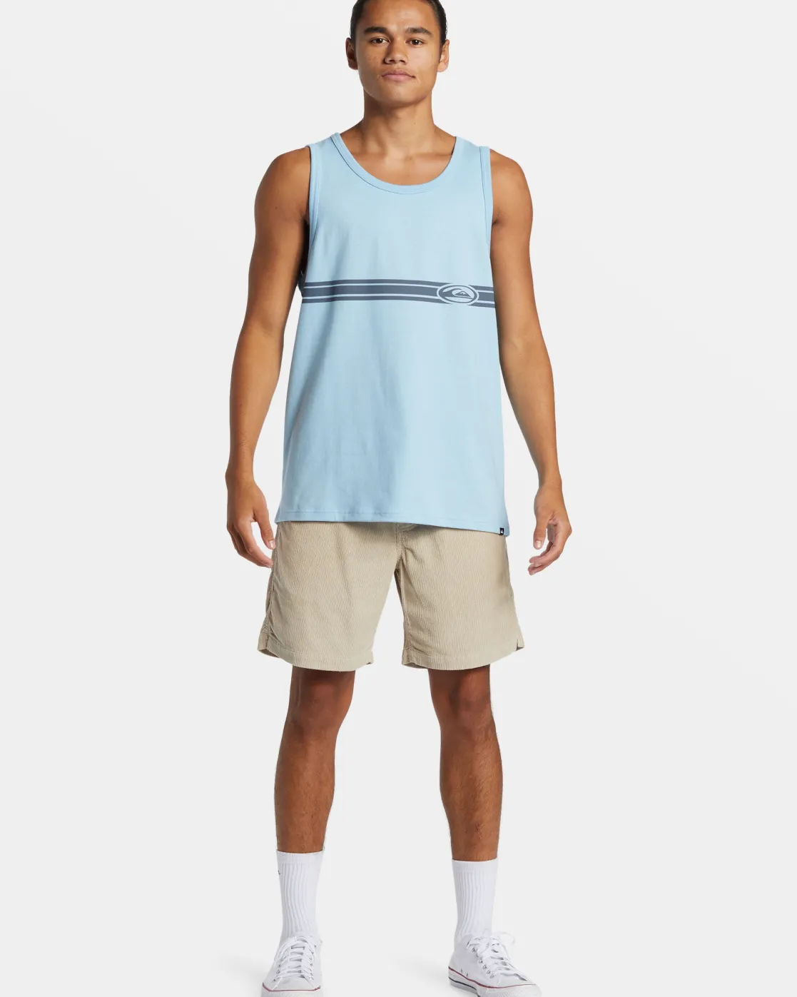 Quiksilver Tees>Comp Stripe Tank AIRYBLUE