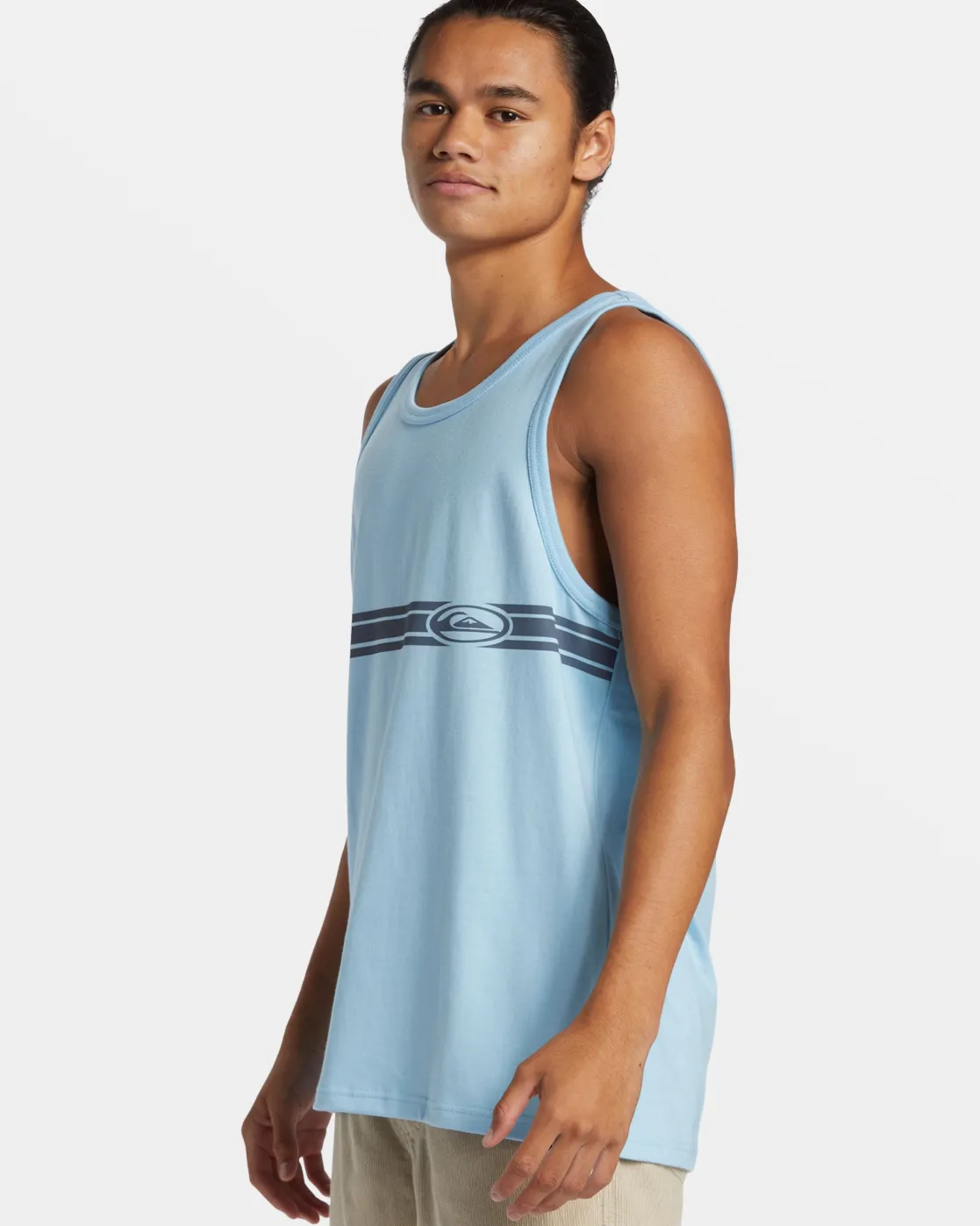 Quiksilver Tees>Comp Stripe Tank AIRYBLUE