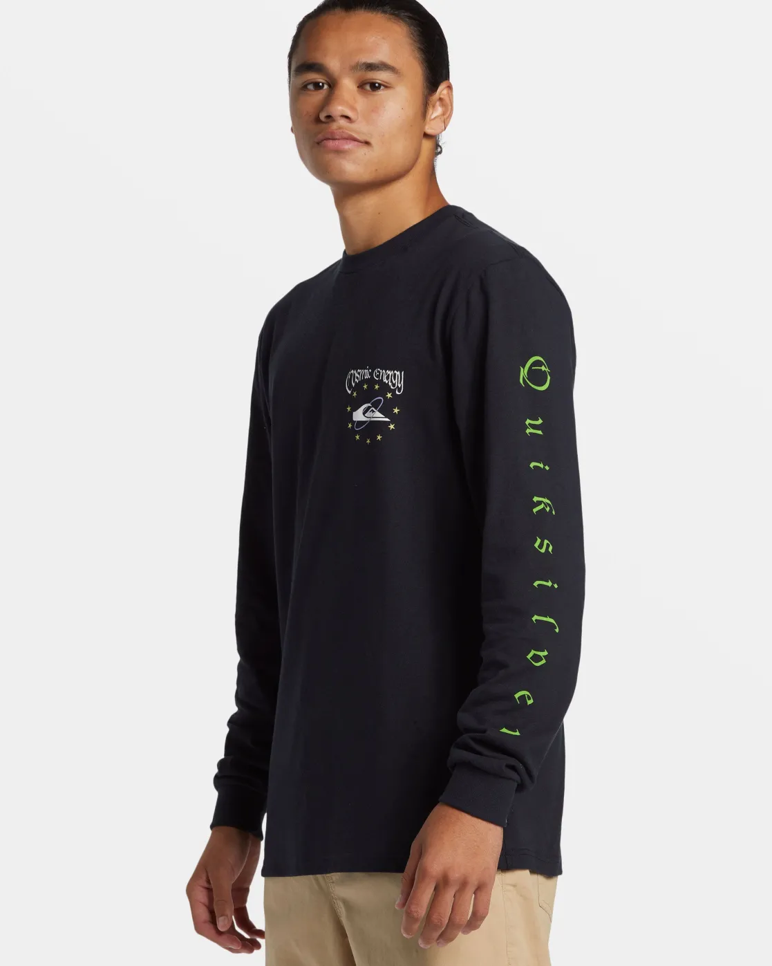 Quiksilver Tees>Cosmic Long Sleeve T-Shirt BLACK