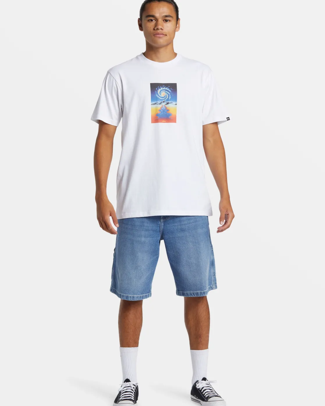 Quiksilver Tees>Cosmic Vibrations T-Shirt WHITE