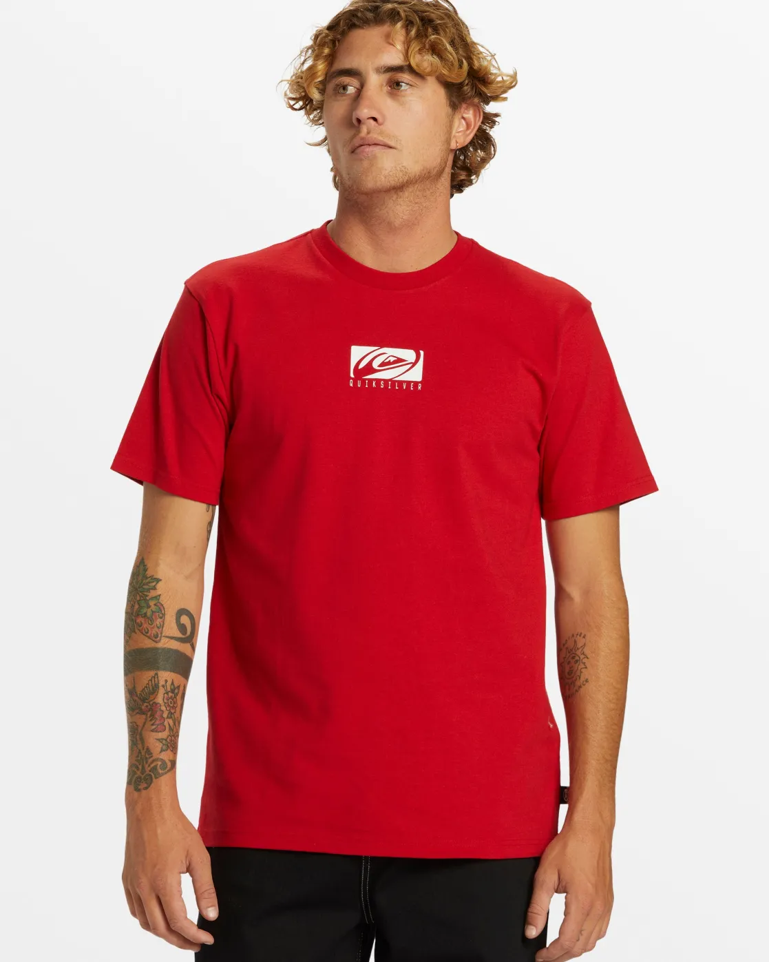 Quiksilver Tees>Cropped Oversized T-Shirt - SALSA
