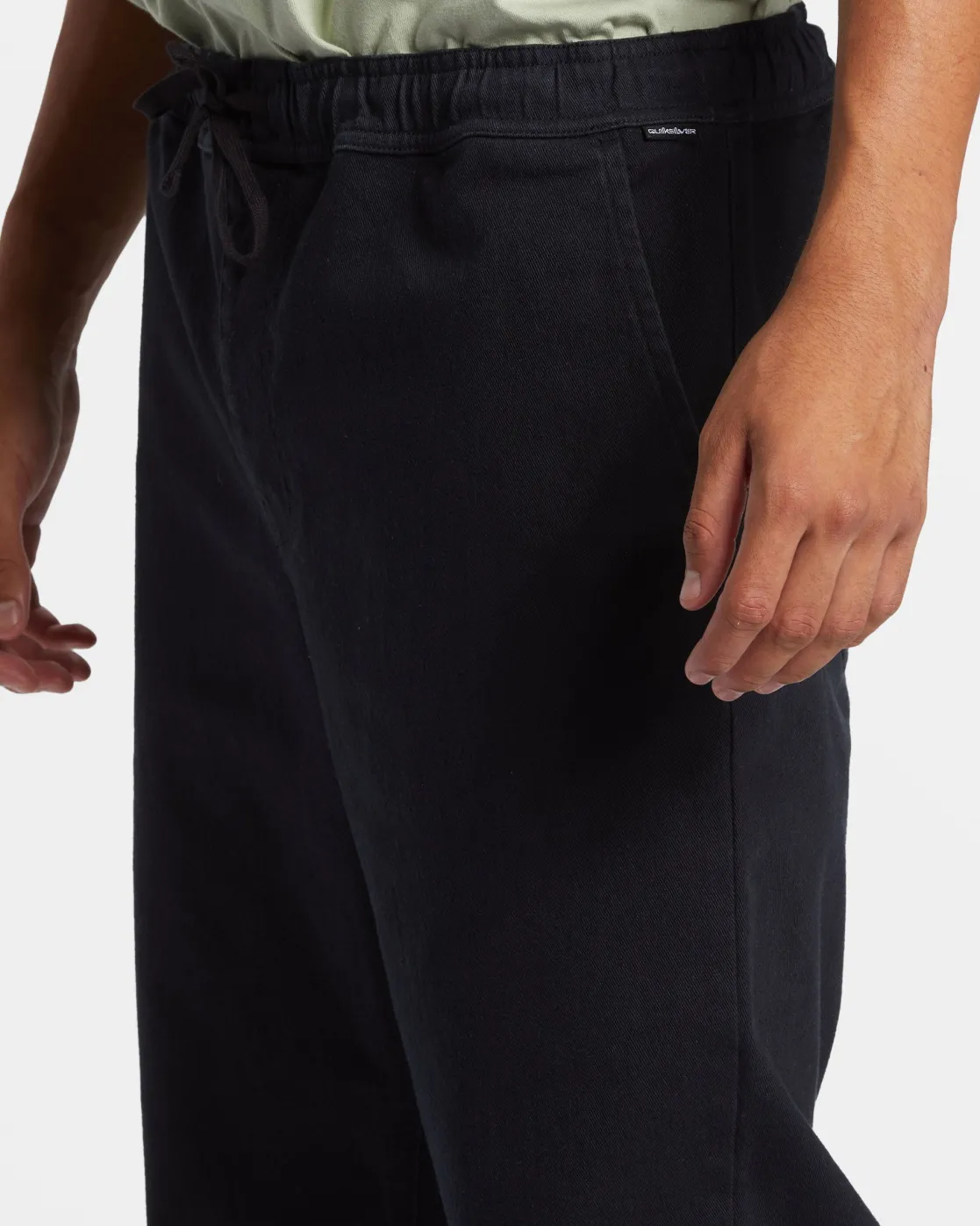 Quiksilver Pants | Under $100>DNA Beach Elastic Waist Pants BLACK