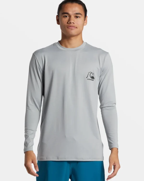 Quiksilver Rashguards | Under $50>DNA Bubble Logo Long Sleeve Surf Tee QUARRY