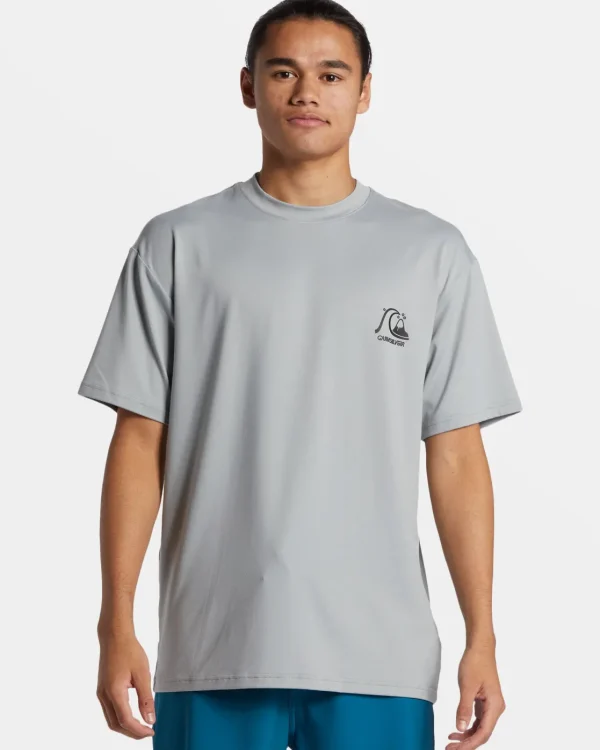 Quiksilver Rashguards | Under $50>DNA Bubble Logo Short Sleeve Surf Tee QUARRY