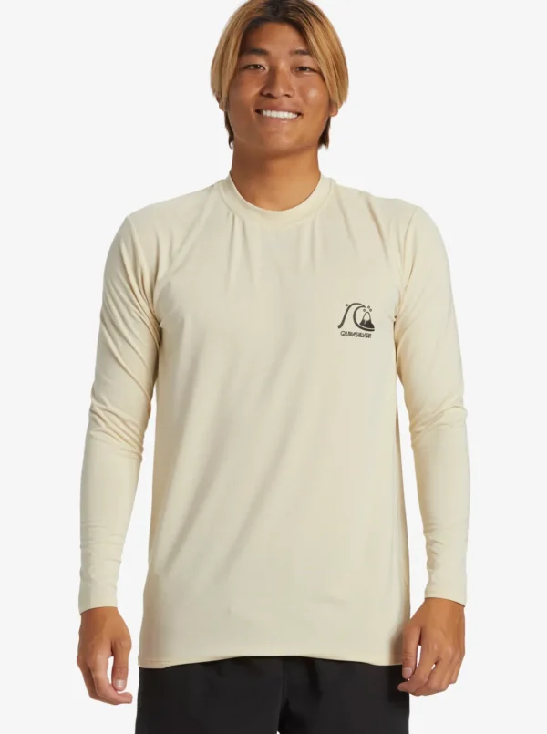 Quiksilver Rashguards>DNA Long Sleeve Surf Tee OYSTERWHITE