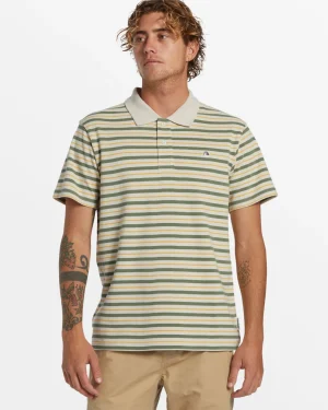 Quiksilver Tees>DNA Polo Crew Neck Top SILVERBIRCHDNAPOLO