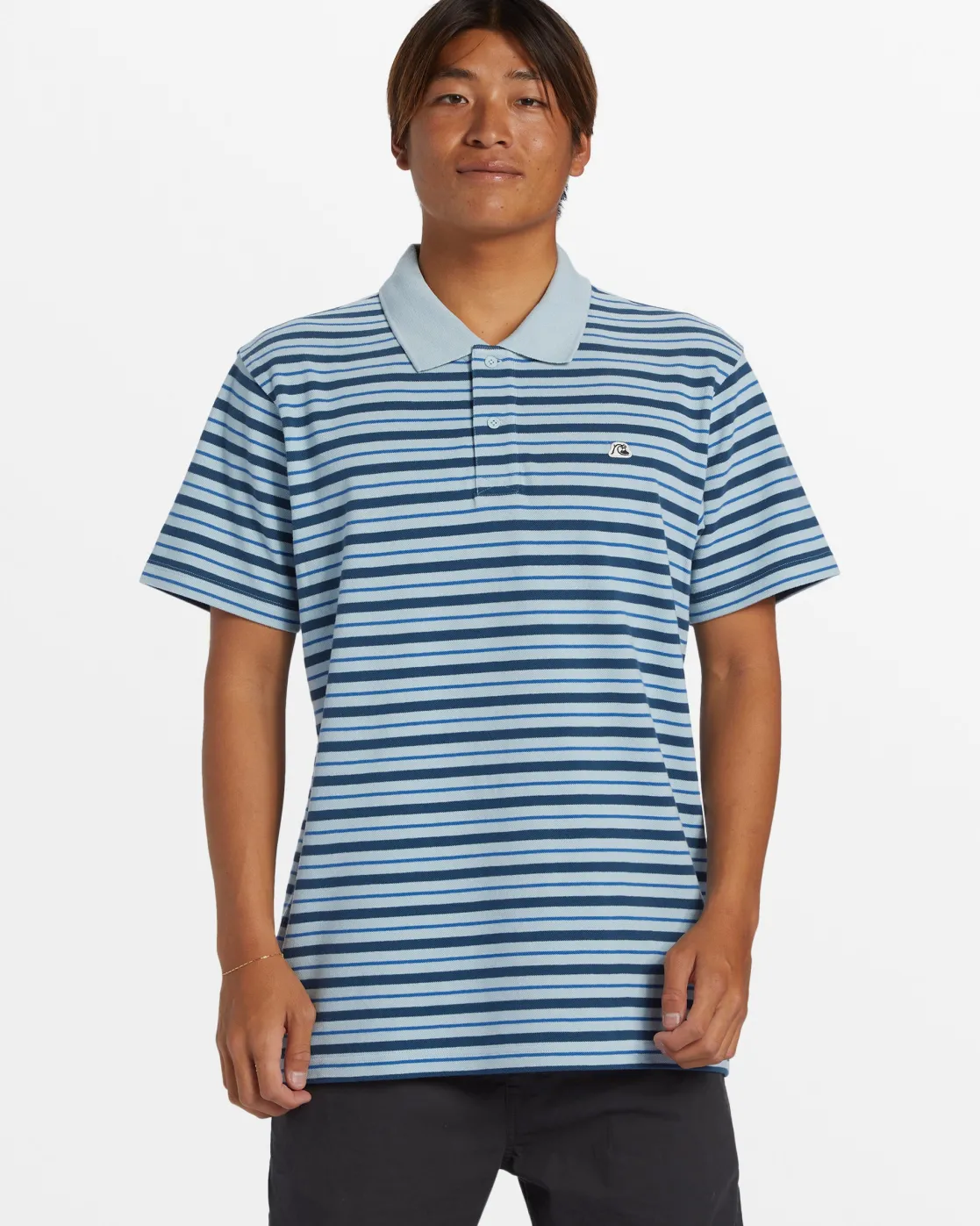 Quiksilver Tees>DNA Polo Crew Neck Top WINTERSKYDNAPOLO