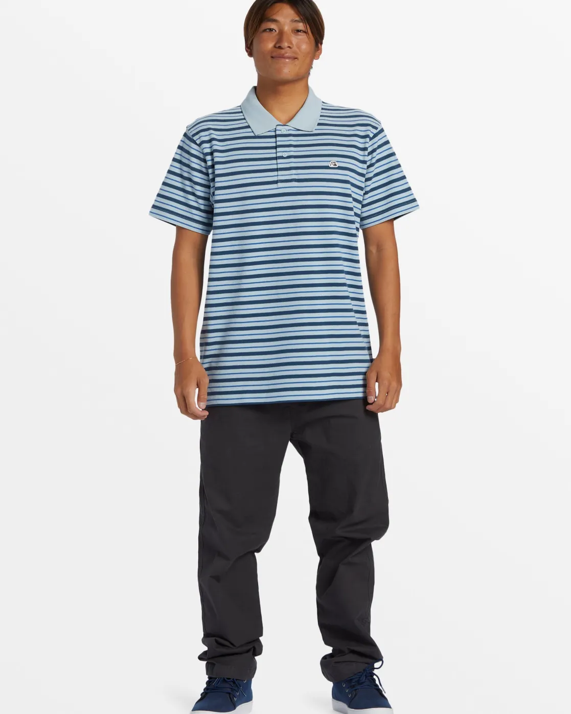 Quiksilver Tees>DNA Polo Crew Neck Top WINTERSKYDNAPOLO