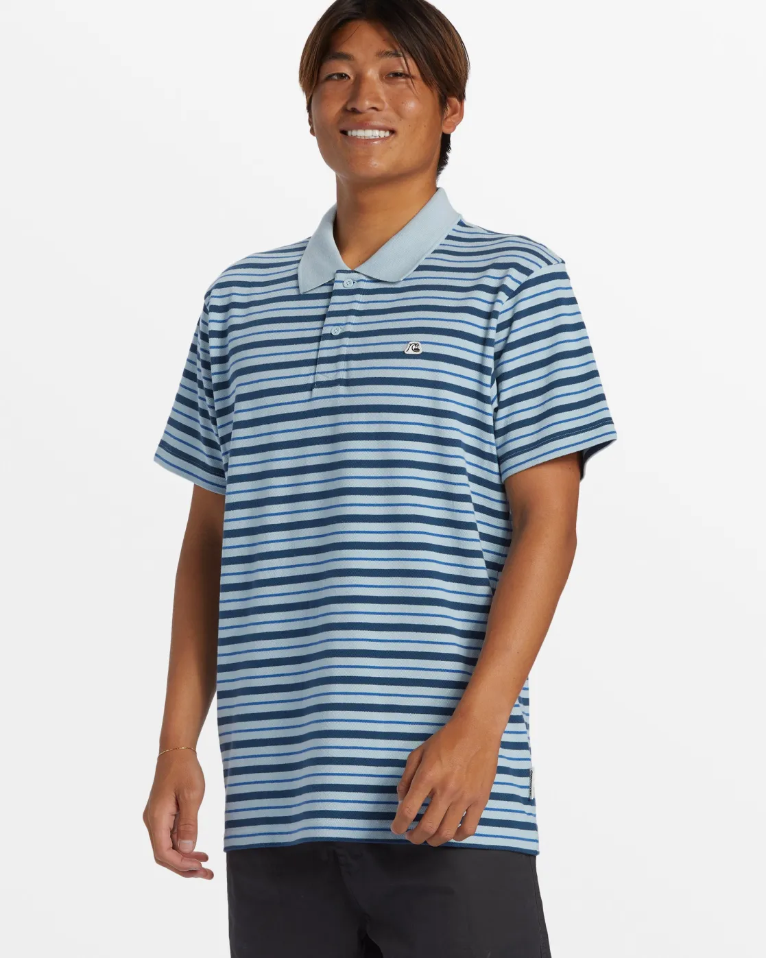 Quiksilver Tees>DNA Polo Crew Neck Top WINTERSKYDNAPOLO