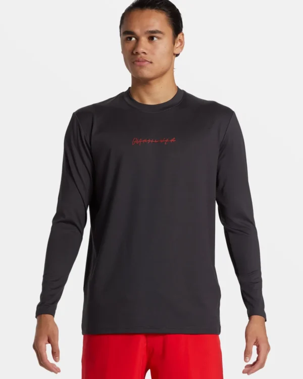 Quiksilver Rashguards | Under $50>DNA Rushed Long Sleeve Surf Tee TARMAC