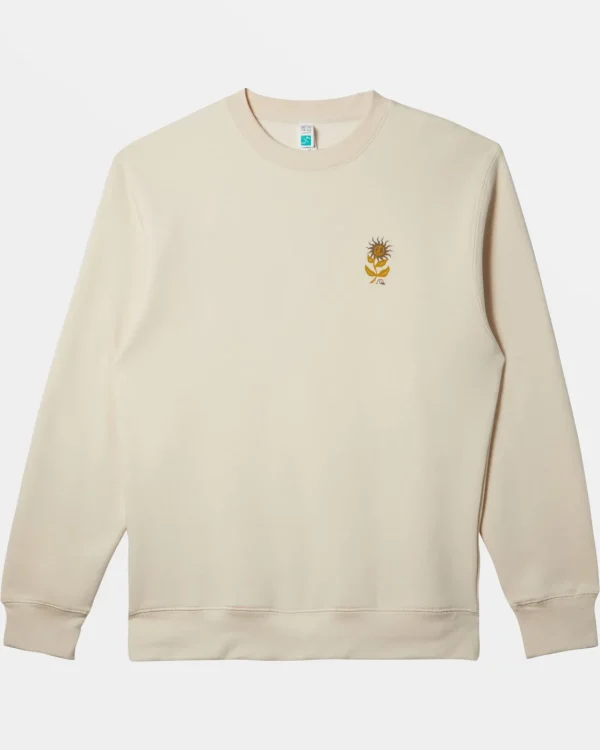 Quiksilver Sweatshirts & Hoodies>E Peace Out Crew Neck Sweatshirt BIRCH