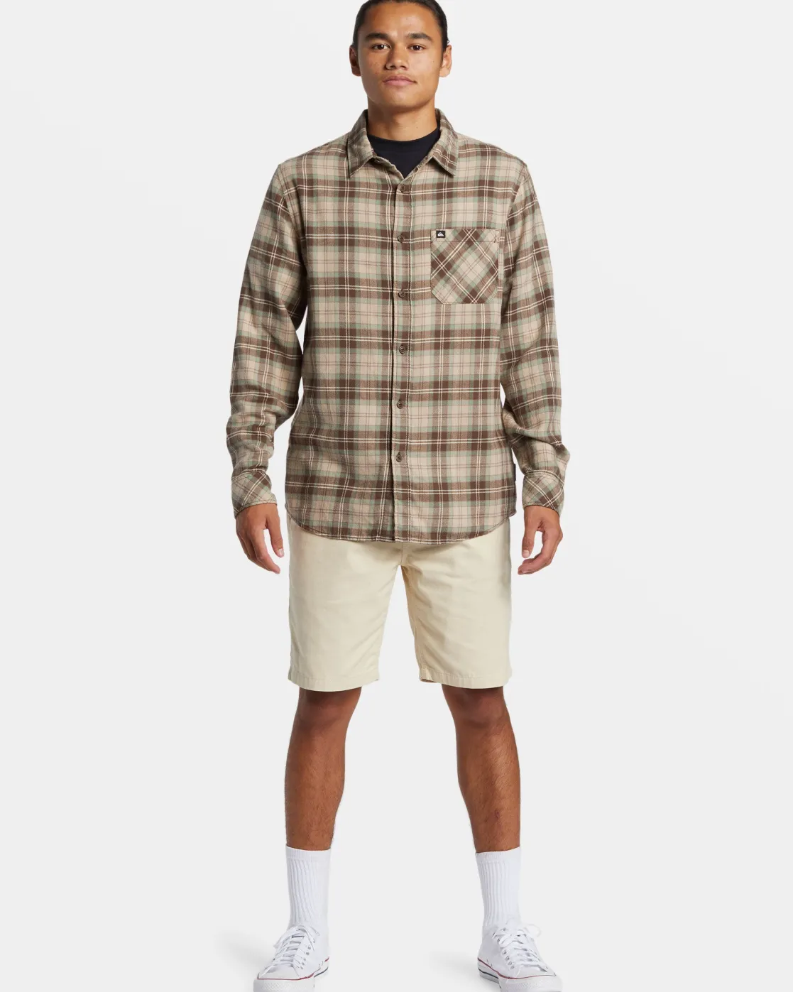 Quiksilver Shirts & Polos | Under $100>Ensign Classic Long Sleeve Flannel Shirt DARKBROWNENSIGNCLASSICFLAN