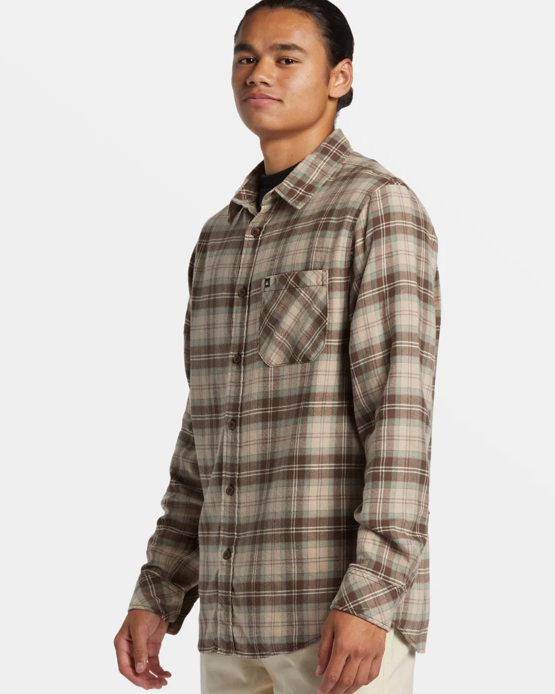 Quiksilver Shirts & Polos | Under $100>Ensign Classic Long Sleeve Flannel Shirt DARKBROWNENSIGNCLASSICFLAN