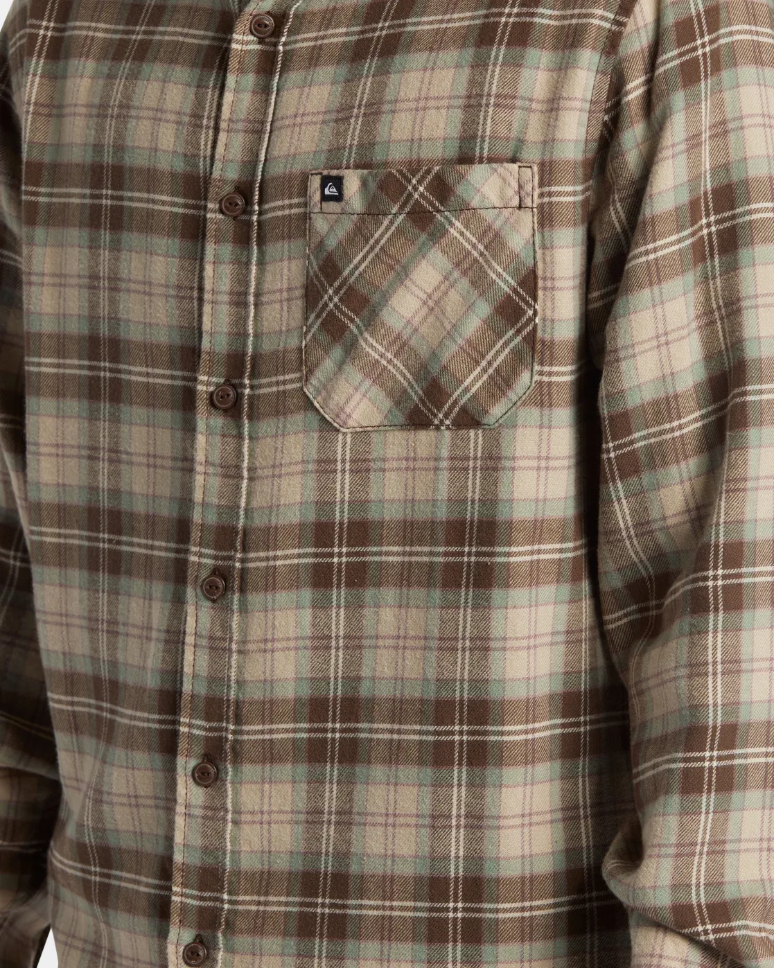 Quiksilver Shirts & Polos | Under $100>Ensign Classic Long Sleeve Flannel Shirt DARKBROWNENSIGNCLASSICFLAN