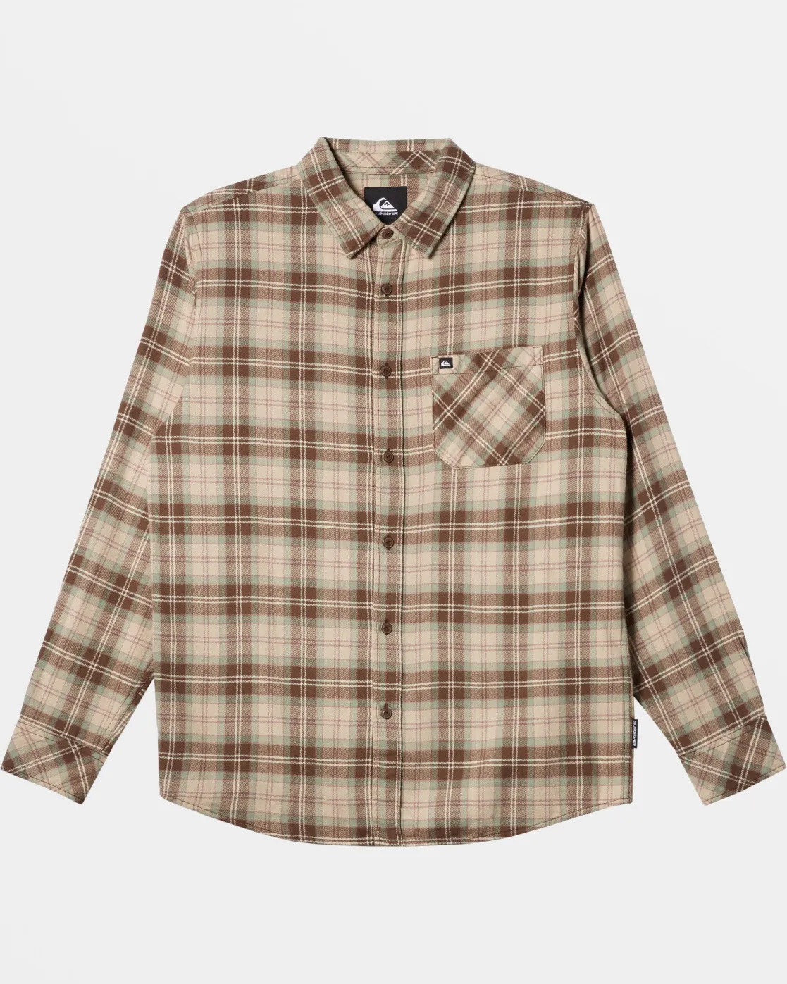 Quiksilver Shirts & Polos | Under $100>Ensign Classic Long Sleeve Flannel Shirt DARKBROWNENSIGNCLASSICFLAN