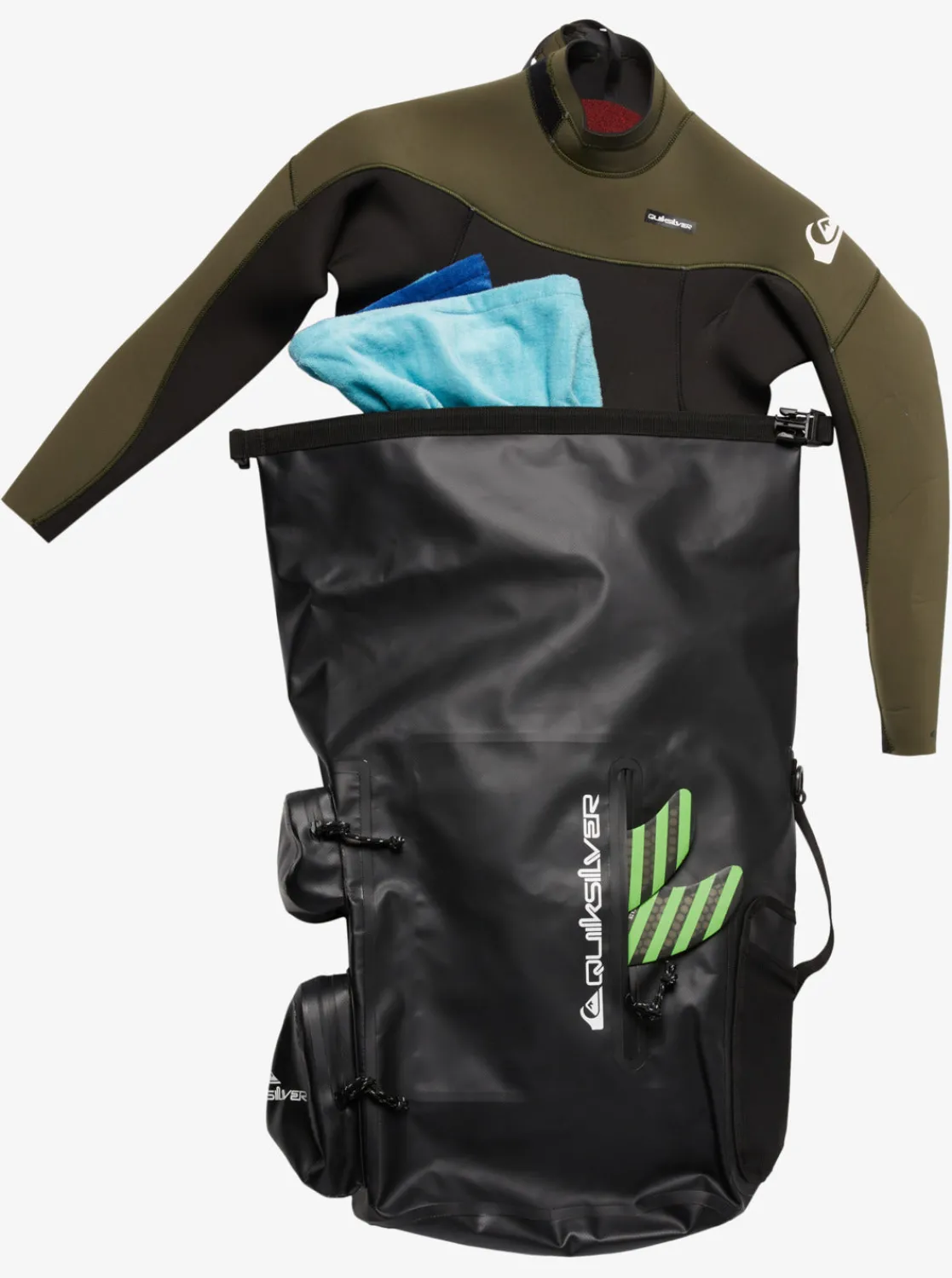 Quiksilver Accessories | Backpacks & Bags>Evening Sesh 35L Large Surf Backpack BLACK/BLACK