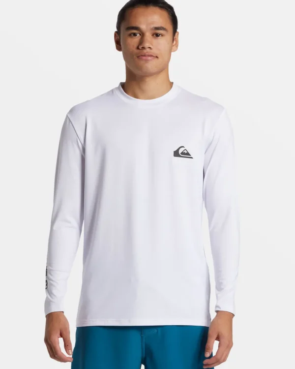 Quiksilver Rashguards>Everyday Long Sleeve Surf Tee WHITE