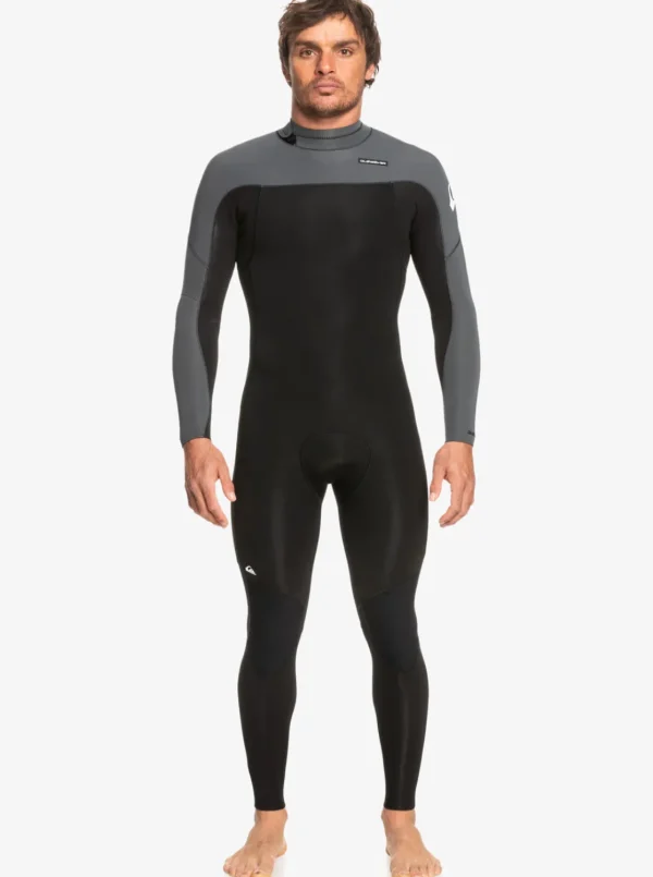Quiksilver Wetsuits>3/2 Everyday Sessions Back-Zip Wetsuit BLACK/GUNMETAL