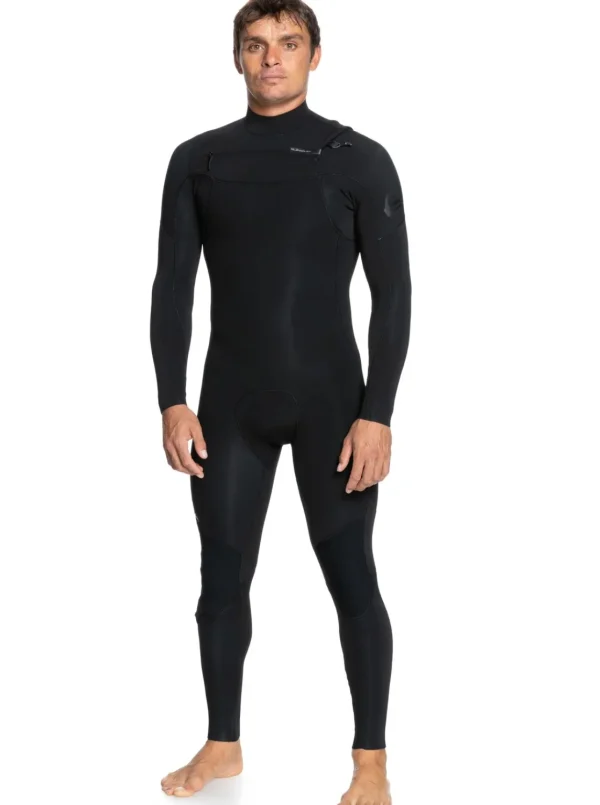 Quiksilver Wetsuits>4/3 Everyday Sessions Chest Zip Wetsuit BLACK
