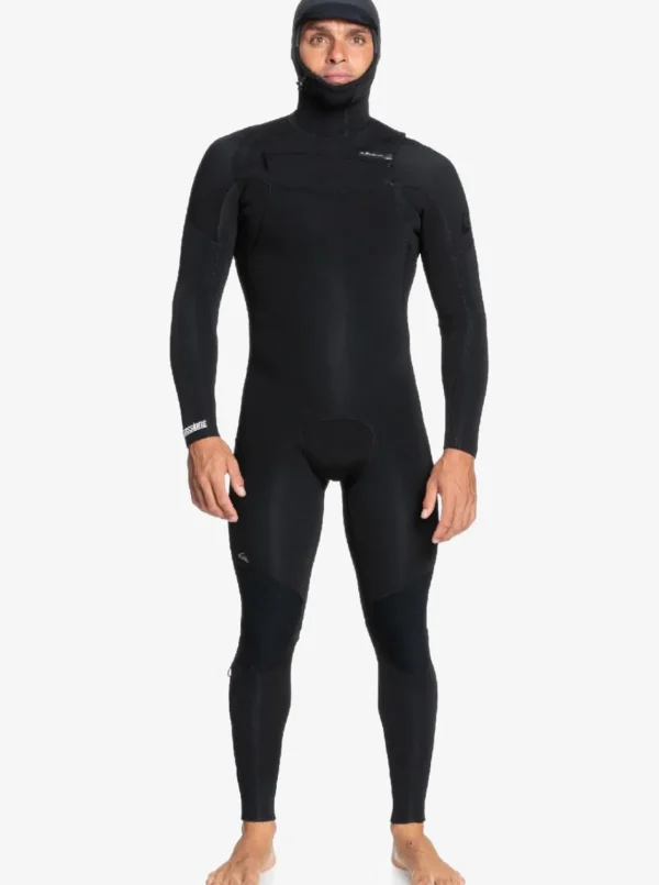 Quiksilver Wetsuits>5/4/3/ Everyday Sessions Hooded Chest-Zip Wetsuit BLACK