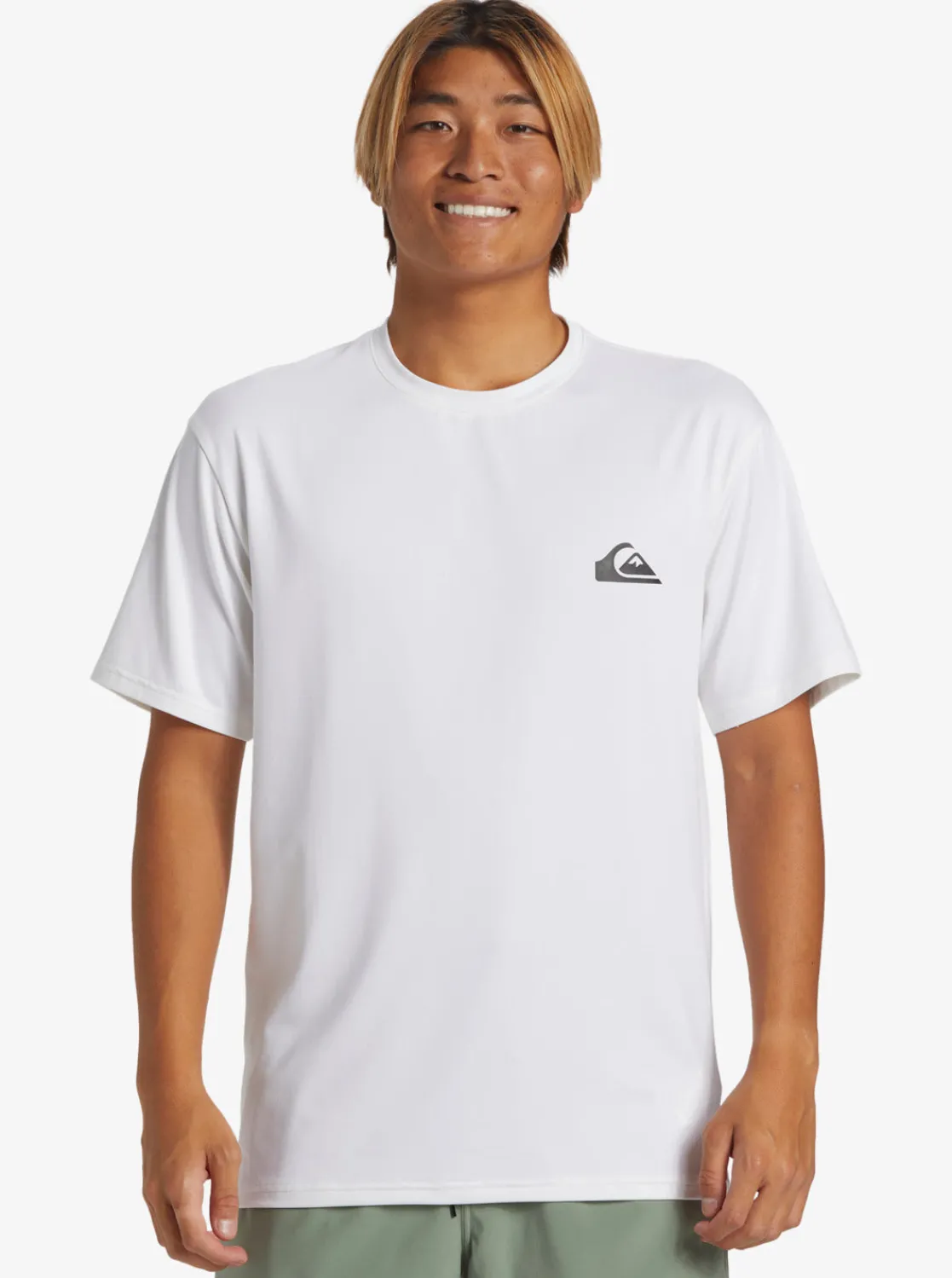Quiksilver Rashguards>Everyday Short Sleeve Surf Tee WHITE