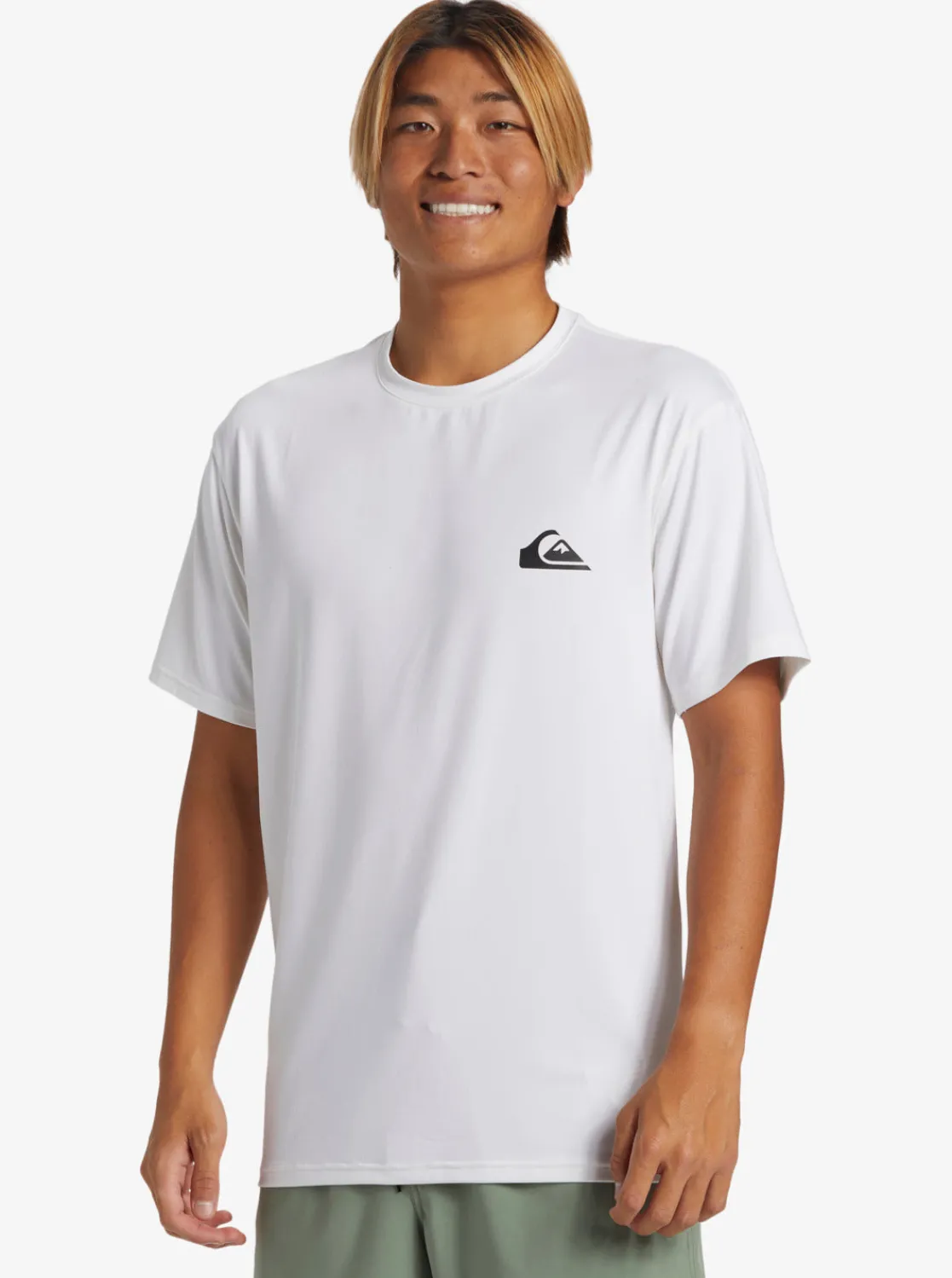 Quiksilver Rashguards>Everyday Short Sleeve Surf Tee WHITE